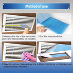 Air Vent Filter, 20"X140" Cut to Size MERV 8 Triple Air Filter Material, Blue & White Electrostatic Vent Filter Kit for Home Floor, Ceiling, Grilles, HVAC Vent, Compression Packing
