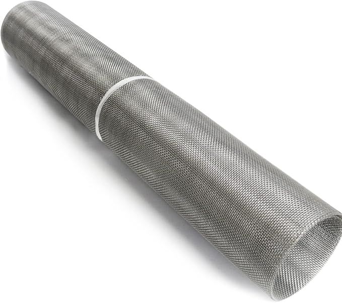 Stainless Steel Woven Wire Mesh Stainless Steel Woven Wire Mesh 14 Mesh Rodent Control Cage Net Garden Insect Screen Corrosion-Resistant Filter - 1.54mm Hole