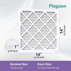 14x14x1 Air Filter MERV 11 (6 Pack) MPR 1000 HVAC Pleated A/C Furnace Filters Compatible with Air Conditioner AC Furnace Systems (Exact Dimensions: 13 3/4x13 3/4x3/4 Inches)