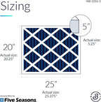 M8-1056 20x25x5 (Actual Size: 20-1/4 x 25-3/8 x 5-1/4) Amana & Five Seasons MERV 11 Media Filter (3 Pack)