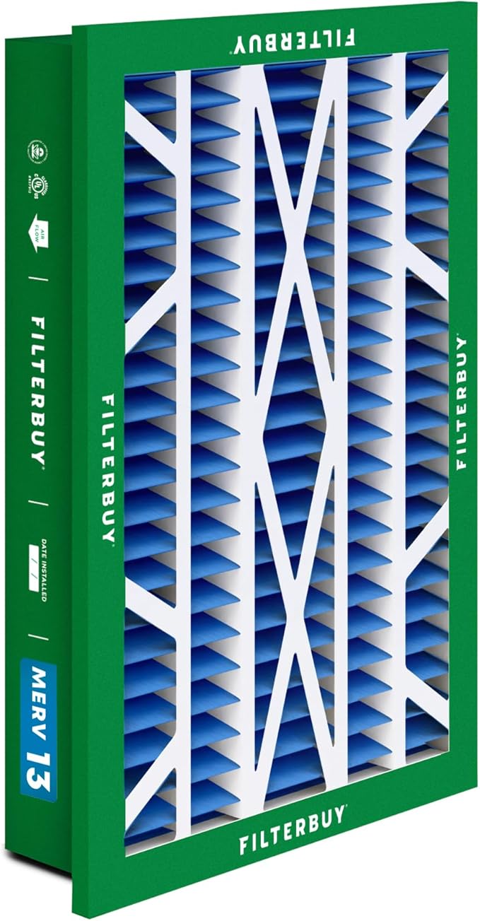 Filterbuy 20x30x5 Air Filter MERV 13 Optimal Smoke & Allergy Defense (3-Pack), Electrostatic Pleated HVAC AC Furnace Filters Replacement for Honeywell Return Grille (Actual Size: 18.38 x 28.63 x 3.69)