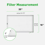 REair 16x25x1 Air filter Pro Kit, Washable and Reusable Air Filter 16x25x1 for AC HVAC Furnace, MERV 8 Air Filters Machine Washable & Dryer Friendly, AC Furnace Air Filter, Include 2 Filters&1 Frame