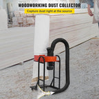 VEVOR 1.5 HP Dust Collector, 716 CFM, Portable Vortex Dust Collector, with 47 Gallon Collection Bag and Mobile Base, 120V, 3400 RPM, 5μm Canister Filter Kit, for Woodworking Dust Collection System