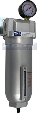 HEAVY DUTY INDUSTRIAL GRADE COALESCING FILTER WITH 0.01u MICRON ELEMENT, METAL BOWL, REMOVES 99.98% MOISTURE, VAPOR AND OIL FROM COMPRESSED AIR LINES, AUTO DRAIN (3/4" NPT, 11oz)