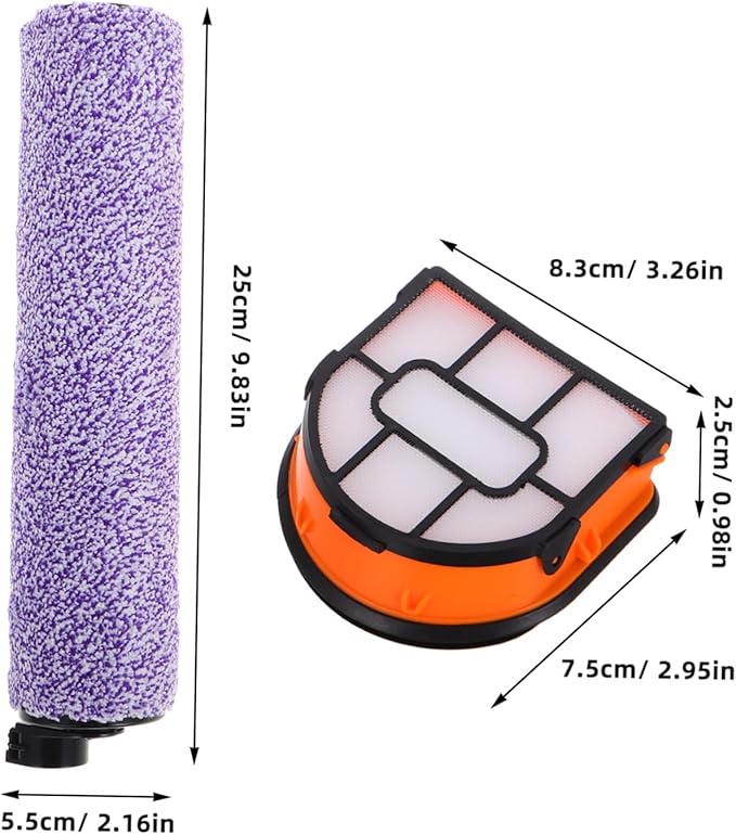VALICLUD Shark Floor Scrubber Accessory Replacement Filter Brush Roller for Wet Dry Vacuum
