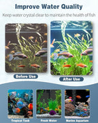 Pawfly Aquarium Filter Media Pad for Fish Tank Filters Aquarium Filter Media Sponge Filter Floss Roll for Sumps Ponds Hydroponics Black Foam Floss for Water Filtration, 72" L x 12" W