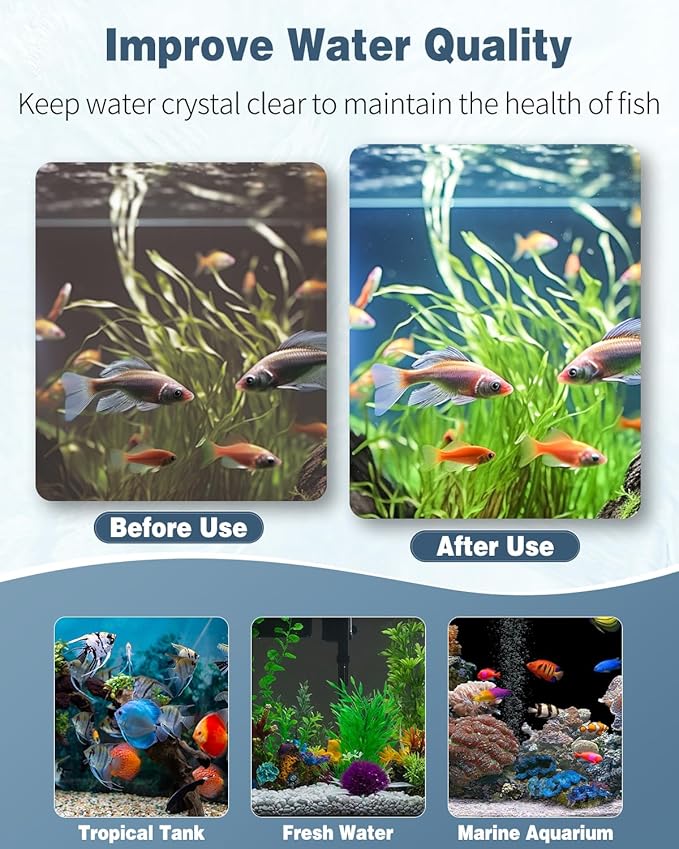 Pawfly Aquarium Filter Media Pad for Fish Tank Filters Aquarium Filter Media Sponge Filter Floss Roll for Sumps Ponds Hydroponics Black Foam Floss for Water Filtration, 72" L x 12" W