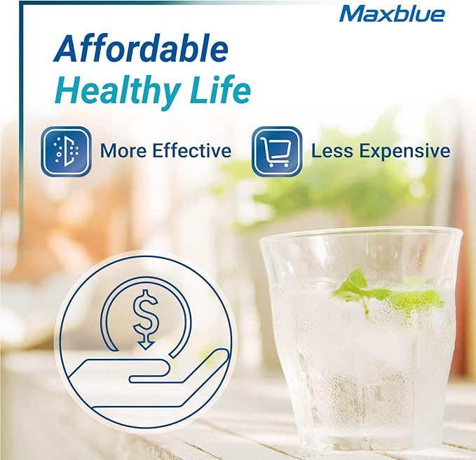 Maxblue Replacement for GE® RPWFE®, RPWF (with CHIP) Refrigerator Water Filter, Compatible with WSG-4, WF277, GFE28GMKES, PFE28KBLTS, GFD28GSLSS, PWE23KSKSS, GYE22HMKES, DFE28JSKSS, 6 Filters