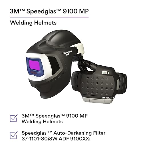 3M Adflo Powered Air Purifying Respirator HE System w 3M Speedglas Welding Helmet 9100 MP, 37-1101-30iSW