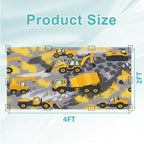 6 Pcs Fluorescent Light Covers for Ceiling Lights Yellow Construction Vehicles Excavators Cranes Trucks Gray Decorative Magnets Light Filters for Office Home Classroom Must Haves 4’ x 2’