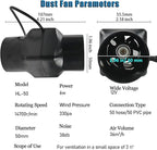 2 Inch Inline Duct Fan 12V 22 Cfm Ventilation Fan Variable Speed HVAC Blower for Grow Tent, Hydroponics Air Diffuser Black 6w (Color : Adjustable Speed)