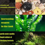 Hamiledyi Aquarium Filter Media 12 in 1 Bio Balls Ceramic Rings Fish Tank Pond Biofilter Filter Media 500 Grams with Mesh Bag