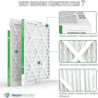 24x24x1 Air Filter 6 Pack, Durable MERV 8 Pleated Home HVAC AC Furnace Filters, Lightweight Compact Air Conditioner Filter Replacement
