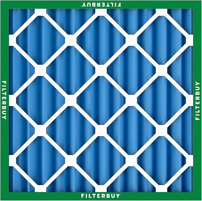 Filterbuy 18x18x2 Air Filter MERV 13 Optimal Smoke & Allergy Defense (3-Pack), Electrostatic Pleated HVAC AC Furnace Filters Replacement, Made in USA (Actual Size: 17.75 x 17.75 x 1.75)