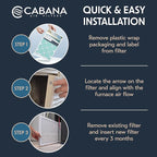 Cabana Filters 6-Pack 16x25x1 MERV 13 AC Furnace Air Filter for Home and Office - Indoor HVAC System Filtration Replacement, Captures Unwanted Particles