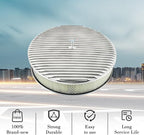 14 x 3 Inch Round Polished Air Cleaner Kit Fully Finned Top with Flat Style Base Compatible with Chevy Ford GM