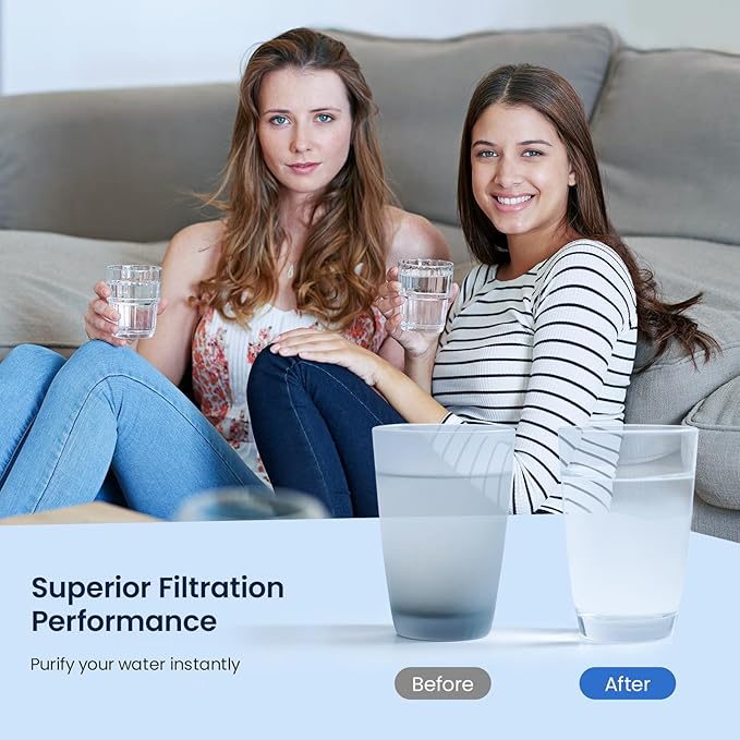 GLACIER FRESH Replacement for MWF Refrigerator Water Filters, SmartWater MWFP, MWFA, GWF, HDX FMG-1, WFC1201, RWF1060, 197D6321P006, Kenmore 9991, 2 Pack