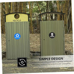 8pcs Trash Sorting Decals Self-Adhesive Waste Container Stickers for Recycling Labels for Easy Waste Classification Black Blue
