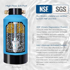 H&G lifestyles ‎RV Water Filter System,KDF GAC Carbon Water Filter for RV, Reduce Sulfur Odor Chlorine Heavy Metal,Improve Water Taste, with 3/4" GHT Brass Adapter,Water Filtration System for Camping