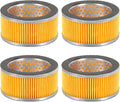 PATIKIL 4.2 x 2 Inch Air Compressor Intake Paper Filter 4 Pack Piston Type Air Filter Elements Replacement for Blowers Generators Filter Particles to Reduce Noise, Yellow