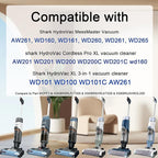 WD161 Roller and Filter for fit Shark HydroVac MessMaster Wet Dry WD161 WD261 AW261 and Shark WD101 WD201 WD100 WD200 AW201 WD200C WD201C WD101C Vacuum Cleaner,3 Brush Rollers,4 Foam Filters,3 Filter