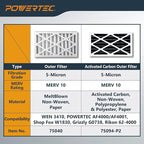 POWERTEC 5 Micron Outer Air Filter for WEN 3410, POWERTEC AF4000/AF4001, Shop Fox W1830 Air Filtration System, Woodworking Air Filters for Workshop & Garage, 1PK (75007)