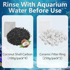 30 Pack Replacement Filter Media Kit Compatible with Fluval 406/407 Aquarium Filters, Including Bio Ceramic Rings, Activated Carbon, Blue, White & Black Bio Foam Value Pack
