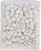 Wave Point Aquarium Filter Media Kits, 1 lb Activated Carbon + 50pc Bio Balls +1 lb Ceramic Ring (Double Pack)