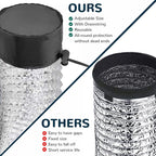 2Pcs 4 Inch Grow Tent Vent Cover Filter, Duct Filter Net with Elastic Band and Fixed Buckled, Black Mesh Screen Shield for Exhaust Fan, Plant Growth, Tent Ventilation
