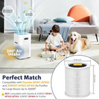 AP401 AP402 Filter Replacement, Compatible with Dayette AP401 AP402 and JOWSET AP402 AP403 Air Purifier for Large Room up to 3000Ft², Efficient Air Filter, 4-Stage Filtration System, 2 Pack