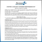 PermaSafe HVAC Solutions, System & Air Duct Hygiene Maintenance Kit, Preserves IAQ, Keeps Systems Free from Microbial Growth, other Contamination, Odors and More