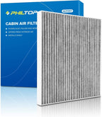 PHILTOP Cabin Air Filter w/Activated Carbon, Compatible with CF10371 Cadillac CTS 2003-2013, STS 2005-2011, SRX 2004-2009, Carbon Filter Up Dust Pollen Odor