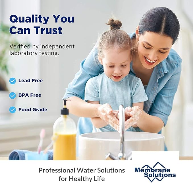 Membrane Solutions 10 Micron Sediment Water Filter Replacement Polypropylene Cartridge 10"x 2.5" for Whole House RO System, Compatible with AP110, GE FXUSC, WHKF-GD05, Culligan P5-6 Pack