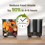TOPZEE Electric Composter:3L Kitchen Compost Bin Countertop Indoor Odorless, Kitchen Composter Auto-Cleaning, Turns Waste into Natural Fertilizer with a Single Button, Dark Brown