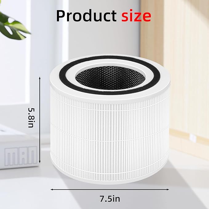 14 True HEPA Filter Replacement Compatible with Puroair 240 Air Purifier, 3-in-1 HEPA 14 Filter with Activated Carbon Filter, 4-Pack by APPLIANCEMATES