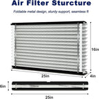 2-Pack 410 Air Filter Replacement Compatible with AprilAire Whole House Air Purifiers,Models 1410, 1610, 2410, 2416, 3410, 4400, MERV 11, Size: 16x25x4 Pleated HVAC AC Furnace Filter