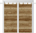 Vintage Western Bedroom Curtains 72 Inch Length, Window Curtains Tab Top, Rustic Farmhouse Wooden Grain Barn Door Light Filtering Window Treatments Drapes 52"x72" 2 Panel