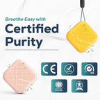 Portable Air Purifier for Travel, Gym, Office, Car – Wearable/Neckless Filterless Ionic Purifier, 50 Million Ions/cm³ for Dust,Asthma,Allergies, Odor Removal – 600 mAh Rechargeable