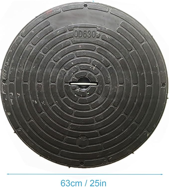Septic Tank Lids, Manhole Cover with Handle, Sturdy and Pressure-Resistant, Suitable for Green Belts, Residential Areas and Construction Sites(63 cm/25 in)