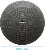 Septic Tank Lids, Manhole Cover with Handle, Sturdy and Pressure-Resistant, Suitable for Green Belts, Residential Areas and Construction Sites(63 cm/25 in)