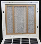 10" X 8" Steel Return Air Filter Grille for 1" Filter - Easy Plastic Tabs for Removable Face/Door - HVAC DUCT COVER - Flat Stamped Face -White [Outer Dimensions: 11.75w X 9.75h]