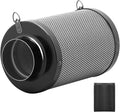 iPower Air Carbon Filter 4" Smelliness Control with Australia Virgin Charcoal, Reversible Flange and Pre-Filter, Scrubber Fit with Inline Duct Fans for Grow Tents and Hydroponics Systems