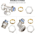 Hromee Compressed Air Piping System with 3/4 inch x 100 feet HDPE Tubing and Aluminum Outlet Blocks for Garage Connect Air Compressor Hose Accessories 37 Pieces