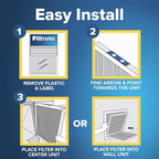 Filtrete 16x20x1 AC Furnace Air Filter, MERV 12, MPR 1500, CERTIFIED asthma & allergy friendly, 3 Month Pleated 1-Inch Electrostatic Air Cleaning Filter, 4-Pack (Actual Size 15.69 x 19.69 x 0.78 in)