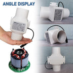 12V Inline Duct Fan Mini Attic Vent Booster 2.4“ 60Mm 58Cfm Variable Exhaust Blower for HVAC Ventilation Bathroom Kitchen Grow Tent (Color : NO Adjustable Speed, Size : 14w)