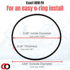 Captain O-Ring - Replacement 151121 / OR-38 / WS03X10001 / 10800-034 O-Rings for Pentek, Culligan, GE, Campbell, etc Water Filter Housing Gasket Seal (3 Pack)