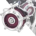 HDBUBALUS Motorcycle CNC Spike Air Cleaner Air Filter Intake System Filter (D-For M8 Touring 17-23,Trike 17-25,Softail 18-24)