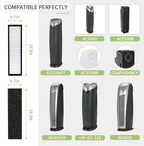 Filter C FLT5000 Filter Compatible with Germ-Guardian True Hepa Filter Air Puri-fier AC5250PT AC5000E AC5300B AC5350W, 2 HEPA and 6 Pre-Filter
