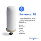 Culligan MaxClear 2.25 Gallon Gravity Water Filter System, Polished Stainless-Steel Countertop Water Filter NSF/ANSI Certified to Reduce Microplastics, Lead & Total PFAS, with 2 Ceramic Filter