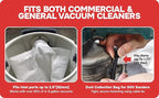 Dust Collection Bag – Small, 3 Pack, Adjustable Fit Dust Bag, with 3-Layer Filter System, Captures dust for Sanders, Miter Saw dust collector & Table Saw Accessories, Fits Ports Up to 42 mm